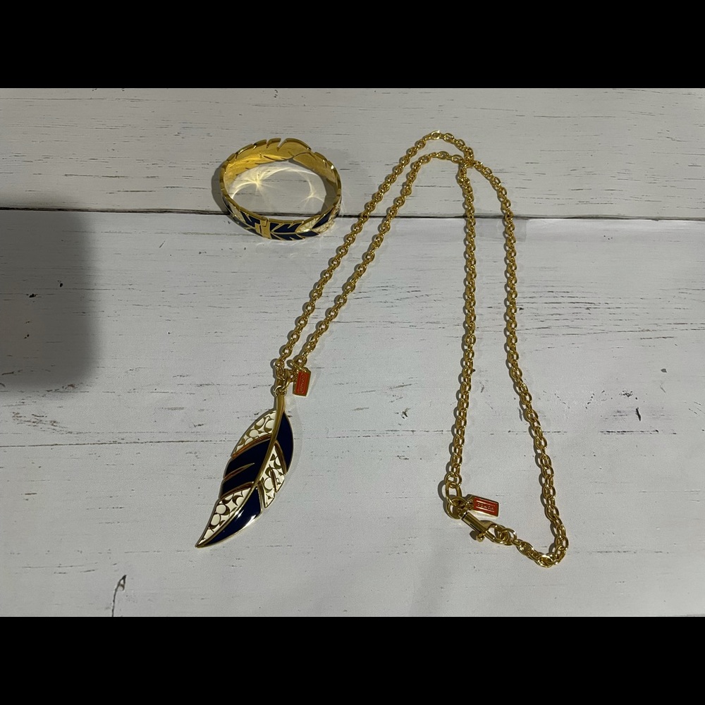 Coach Necklace and Bangle set